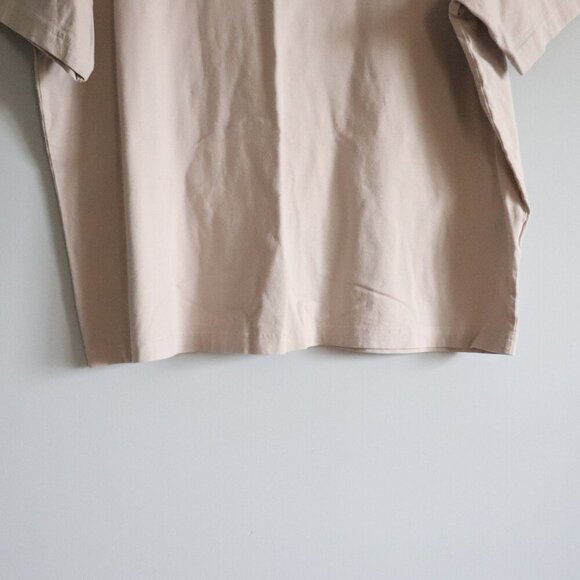 H&M Women's XL Cream Basic 100% Cotton Relaxed Fit Crewneck Short Sleeve T-Shirt - Picture 6 of 10